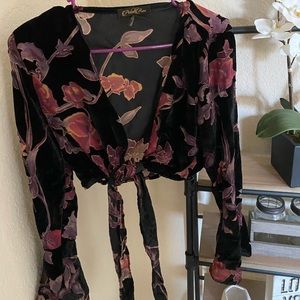 Floral long sleeve crop top from Shop Hopes!